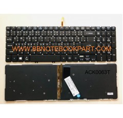 Acer Keyboard คีย์บอร์ด Aspire VN7-571G  V5-531 V5-531G V5-551 V5-551G / V5-571 V5-571G / M3-581 M5-581 มีไฟ Back Light ภาษาไทย/อังกฤษ